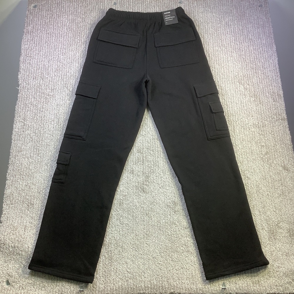 Garage UltraFleece Cargo Straight Sweatpants Jet Black Size Small NWT - Picture 3 of 14